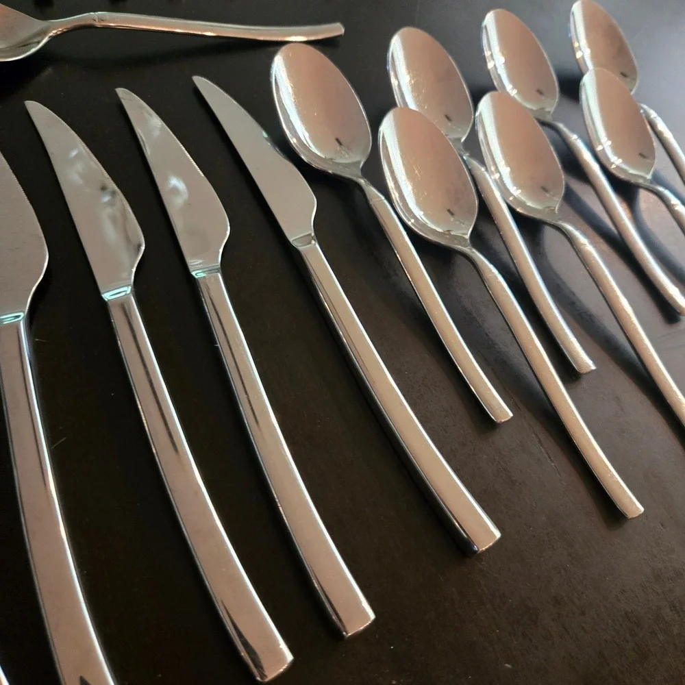 Zwilling J.A. Henckels Opus Flatware Set Stainless 26pc Modern Forks Dinner +
